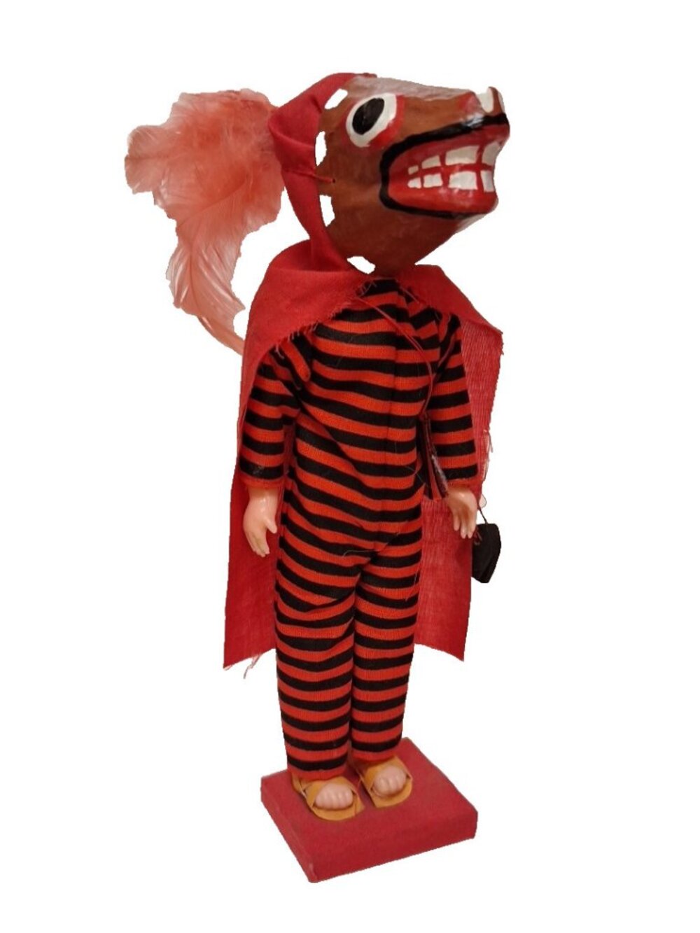 Diablo Sucio Dario Lopez paper Mache Devil Mask Doll Panamanian Folk Art